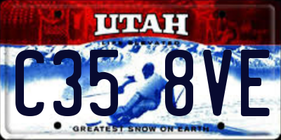 UT license plate C358VE