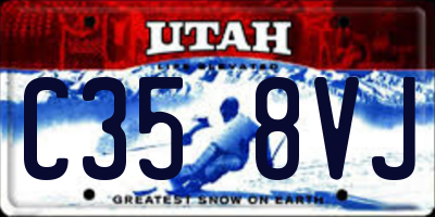 UT license plate C358VJ