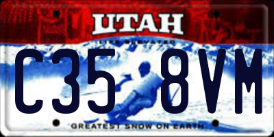 UT license plate C358VM