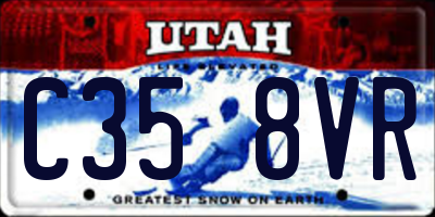 UT license plate C358VR