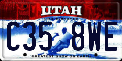 UT license plate C358WE