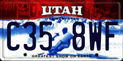 UT license plate C358WF