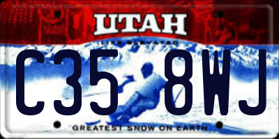 UT license plate C358WJ