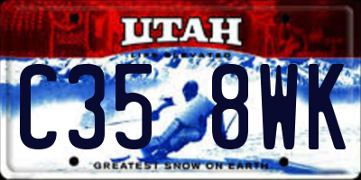 UT license plate C358WK