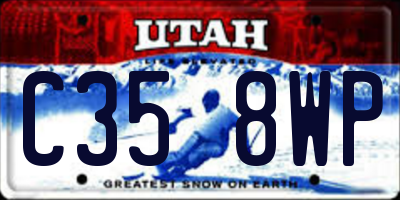 UT license plate C358WP