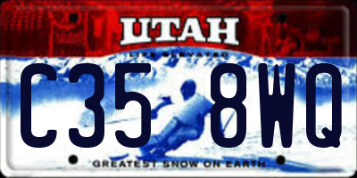 UT license plate C358WQ
