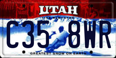 UT license plate C358WR