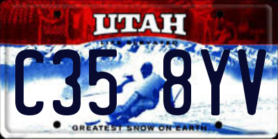 UT license plate C358YV