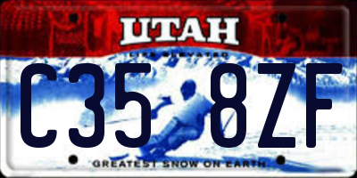 UT license plate C358ZF