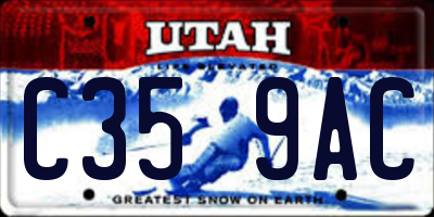 UT license plate C359AC