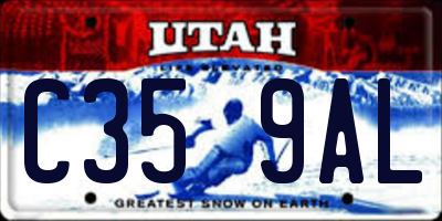 UT license plate C359AL