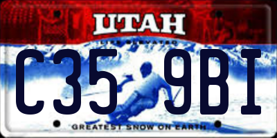 UT license plate C359BI