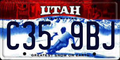 UT license plate C359BJ