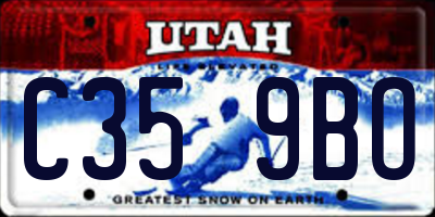 UT license plate C359BO