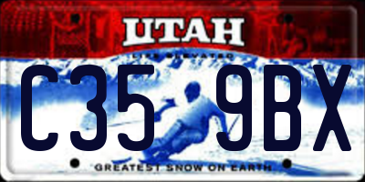 UT license plate C359BX