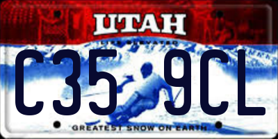 UT license plate C359CL