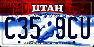 UT license plate C359CU