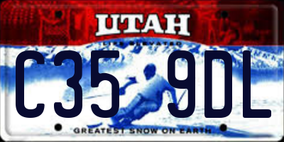 UT license plate C359DL