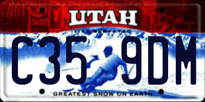 UT license plate C359DM