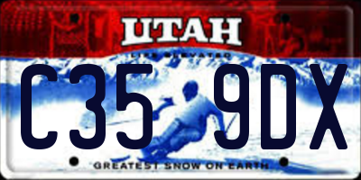 UT license plate C359DX
