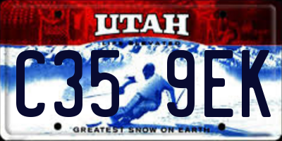 UT license plate C359EK