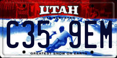 UT license plate C359EM