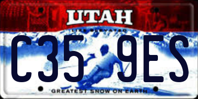 UT license plate C359ES