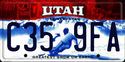 UT license plate C359FA