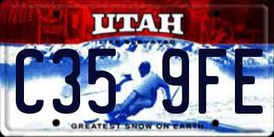UT license plate C359FE