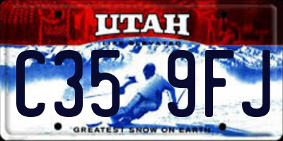 UT license plate C359FJ