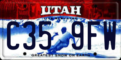 UT license plate C359FW
