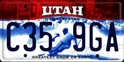 UT license plate C359GA
