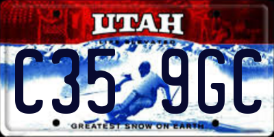 UT license plate C359GC