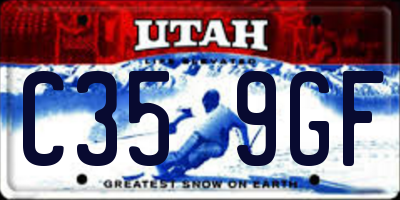 UT license plate C359GF