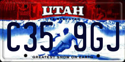 UT license plate C359GJ
