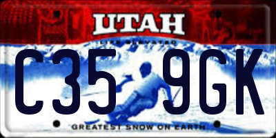 UT license plate C359GK