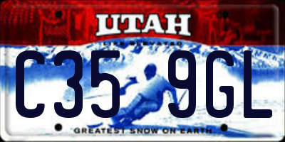 UT license plate C359GL