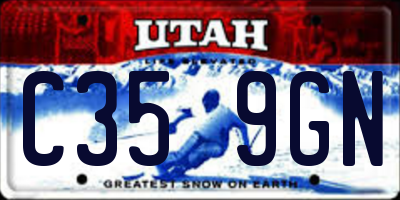 UT license plate C359GN