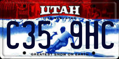 UT license plate C359HC