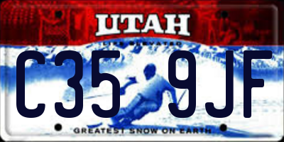UT license plate C359JF