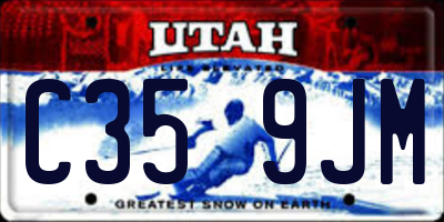UT license plate C359JM