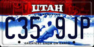 UT license plate C359JP
