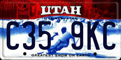 UT license plate C359KC