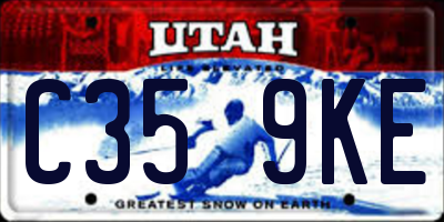 UT license plate C359KE