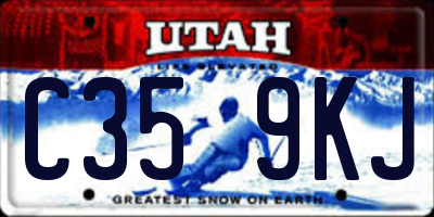 UT license plate C359KJ