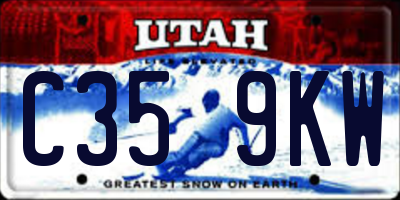 UT license plate C359KW
