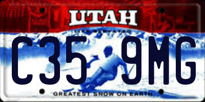UT license plate C359MG