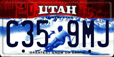 UT license plate C359MJ