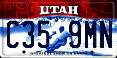 UT license plate C359MN
