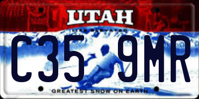 UT license plate C359MR